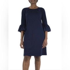 Women's Nina Leonard Balloon-Sleeve Shift Dress Size large Zipper on back